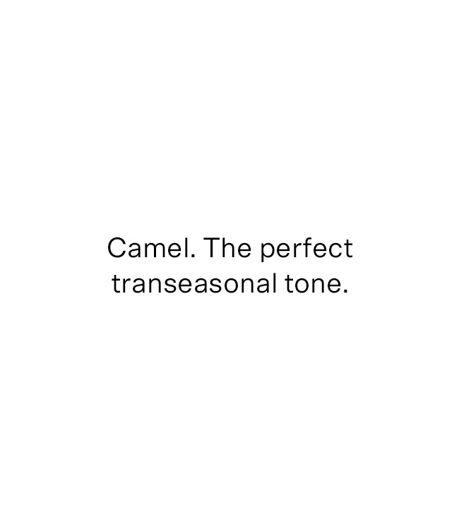 Camel. The perfect transeasonal tone.