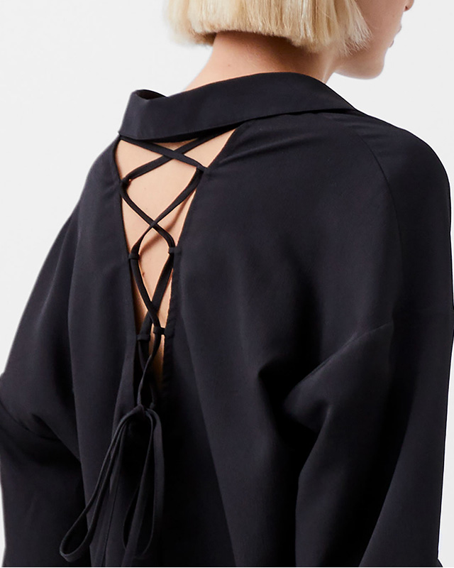 Capriana Crepe Tie Back Shirt