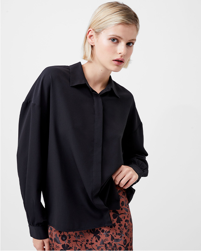 Capriana Crepe Tie Back Shirt