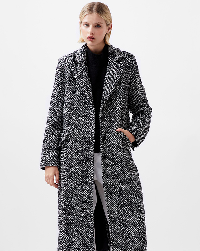 Chantelle Herringbone Coat