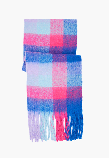 Fluffy Check Scarf