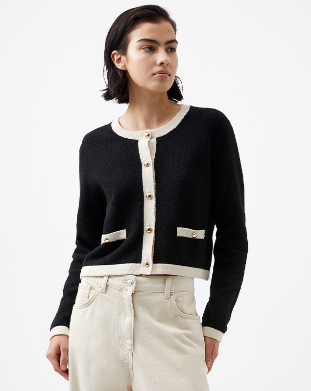 Vhari Recycled Contrast Cardigan