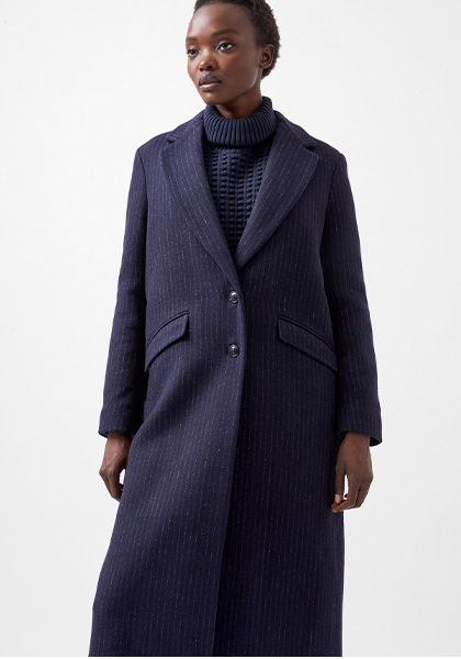 Arlana Pinstripe Coat