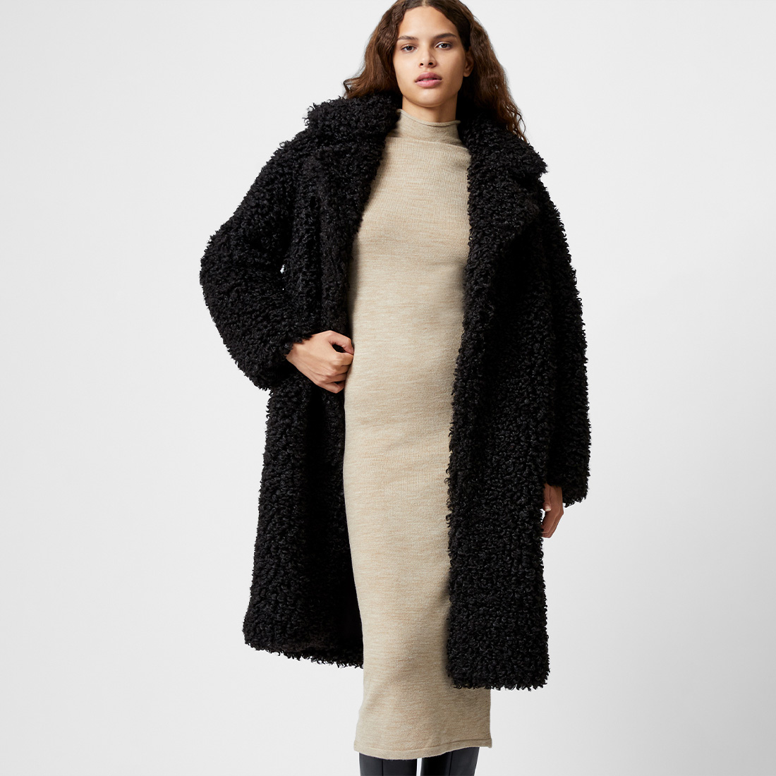 Boucle Peak Lapel Coat