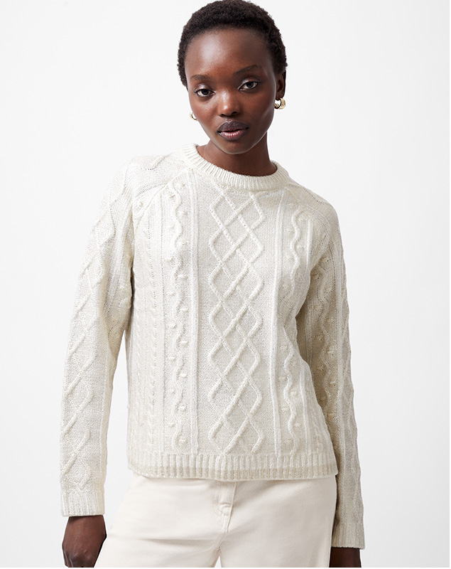 Otilia Foil Cable Knit Jumper