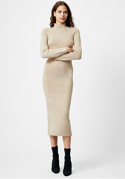 Babysoft Roll Neck Midi Dress