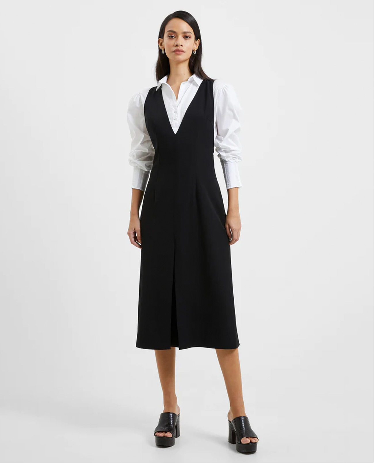 Harrie Suiting Midi Dress