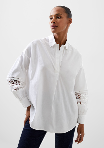 Rhodes Embroidered Long Sleeve Popover Shirt