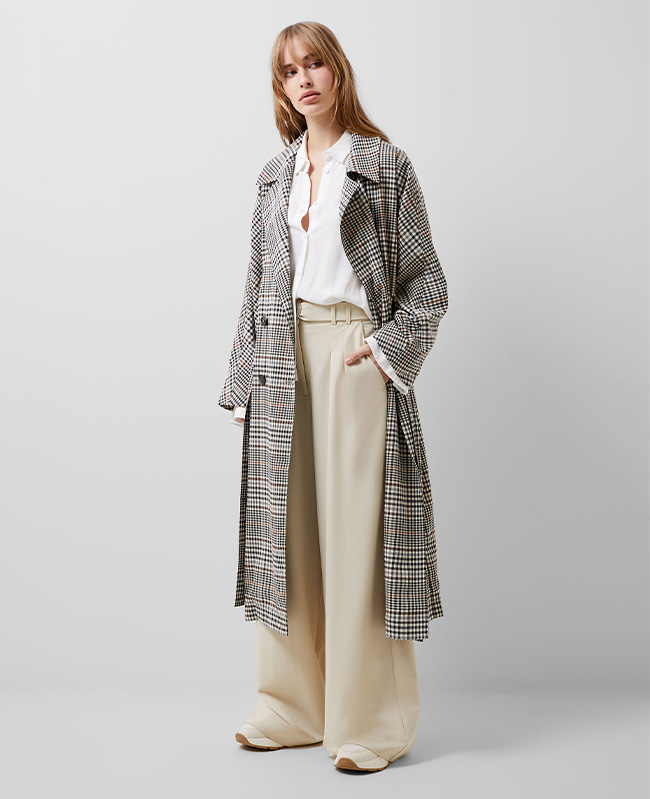 Dandy Check Trench Coat