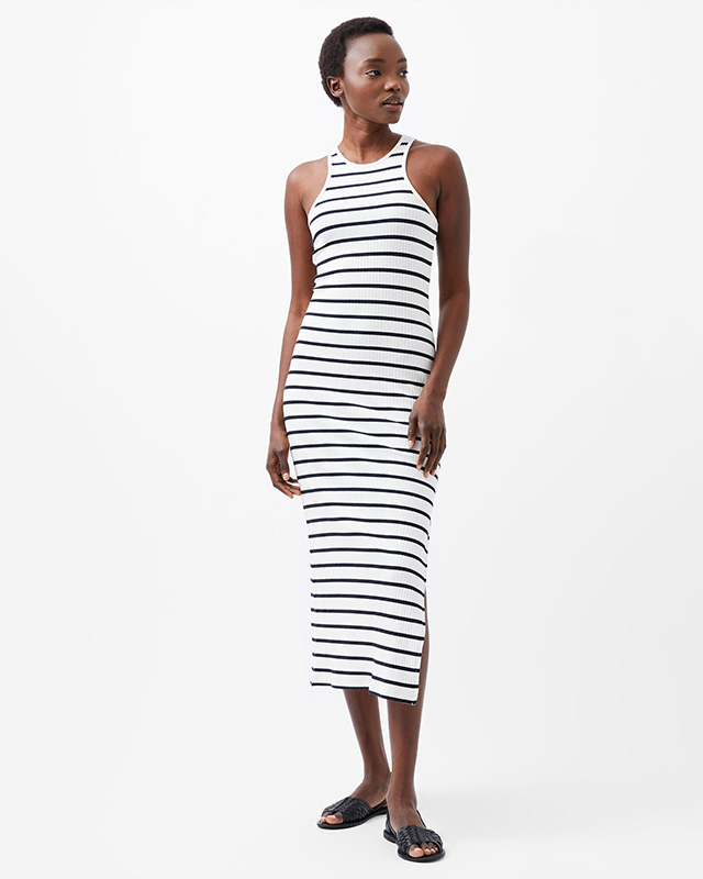 Tommy Rib Stripe Racer Back Dress