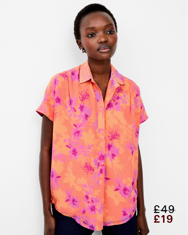 Arla Recycled Georgette Popover Shirt