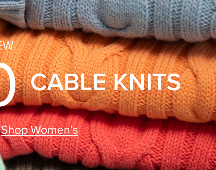 2 for £80 mix & match on cable knitwear