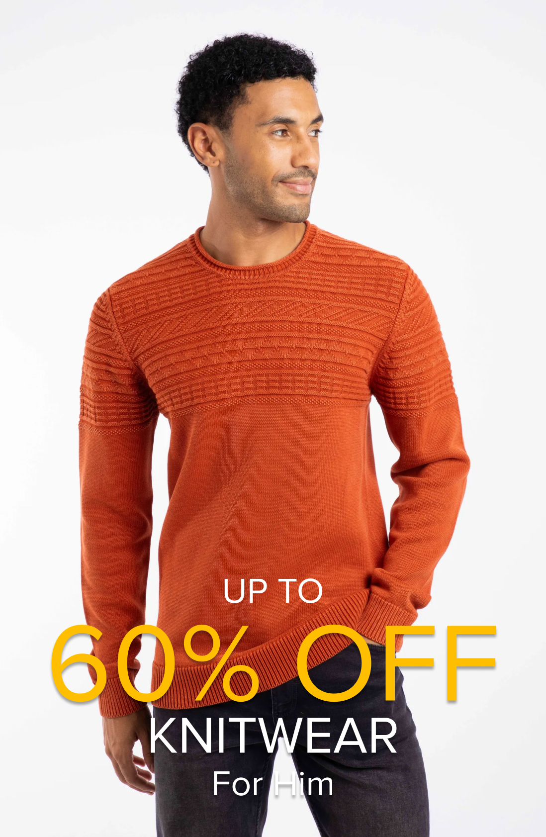 Up to 60% off Men's knitwear