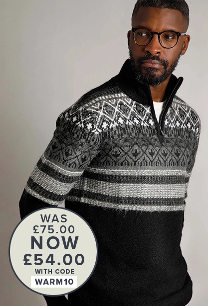 Yarmouth Eco 1/4 Zip Fair Isle Jumper