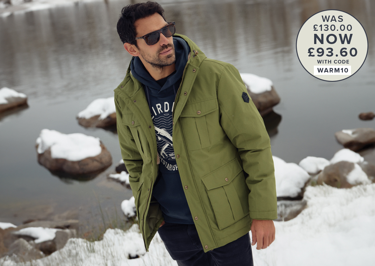 Teignmouth Recycled Showerproof Borg Lined Field Jacket
