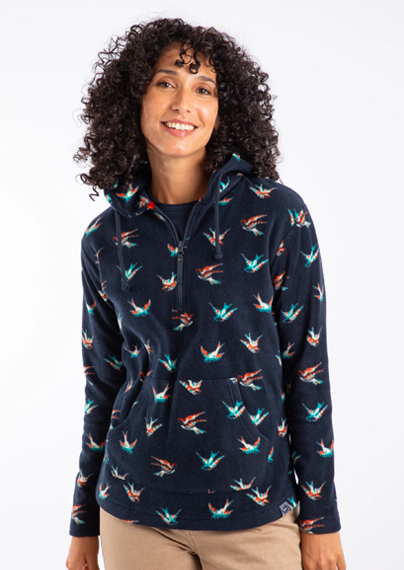 Lana 1/4 Zip Microfleece Hoodie