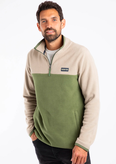 Tristan 1/4 Zip Colour Block Microfleece