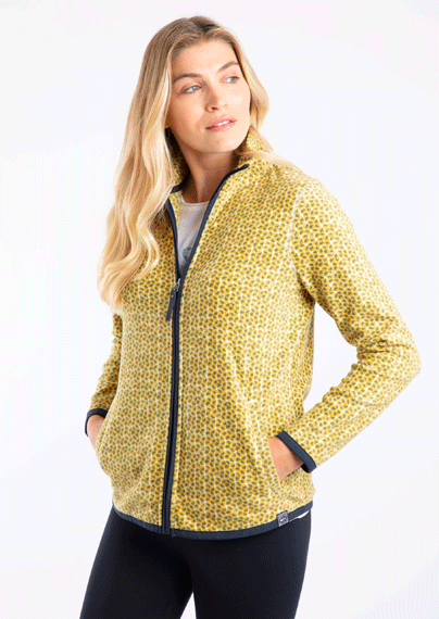 Rochelle Full Zip Printed Micro Fleece