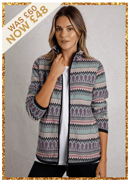 Rochelle Full Zip Printed Microfleece