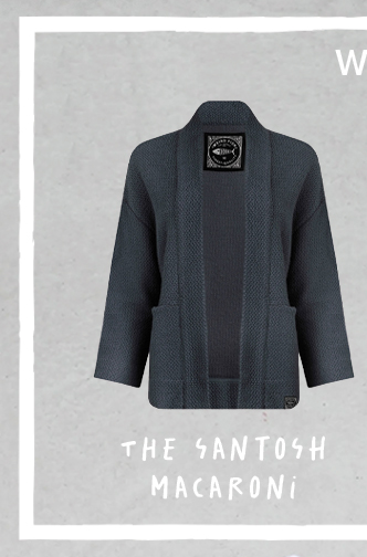 Santosh Cropped Eco Macaroni Kimono Cardigan