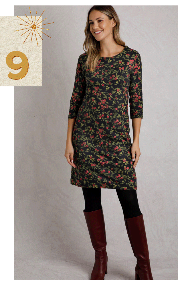 Katie Printed Sparkle Jersey Dress