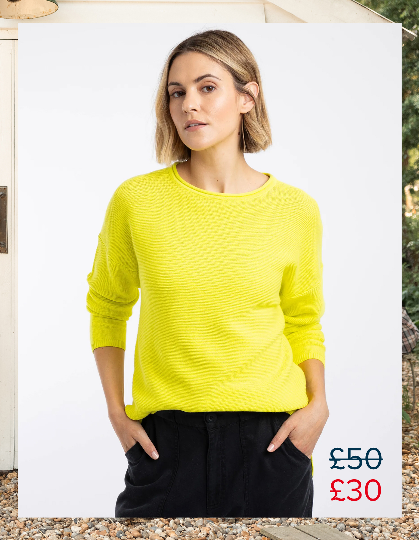 Dalla Knitted Crew Neck Jumper Acid Lime