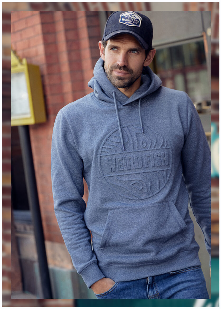 Perranporth Embossed Grindle Hoodie