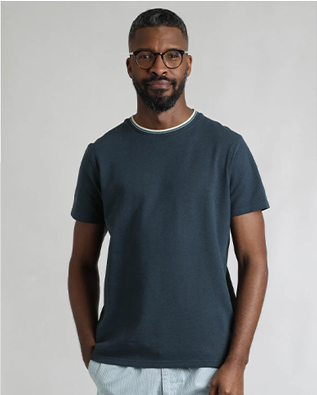 Harris Organic Cotton Textured Crew Neck T-Shirt