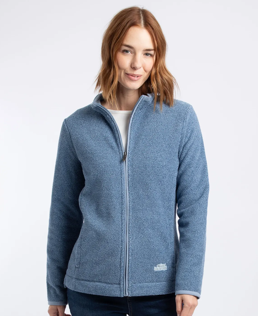Cheryl Textured Full Zip Fleece