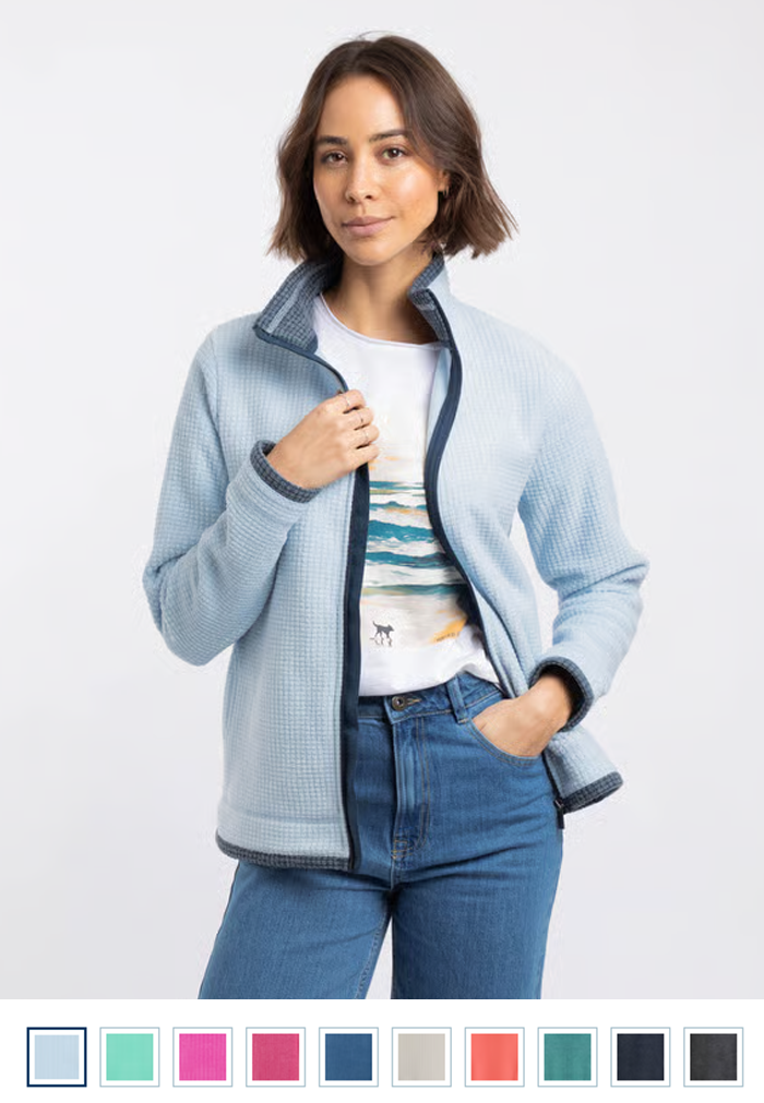 Ariana Full Zip Grid Fleece 