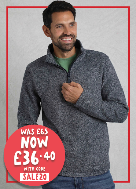 Laramie Eco 1/4 Zip Snow Marl Fleece
