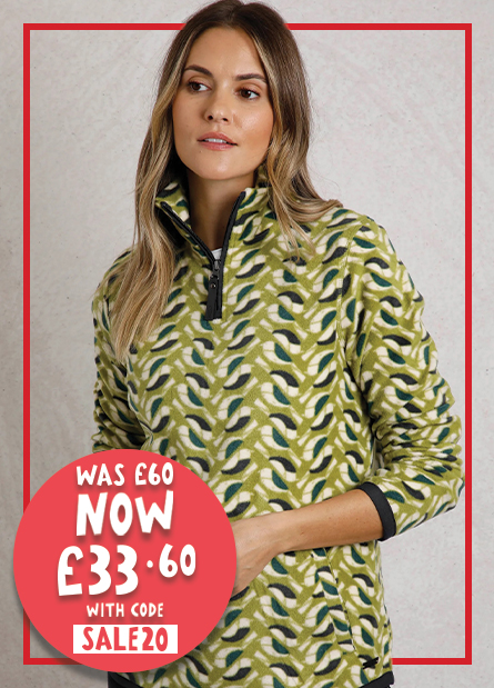 Reena 1/4 Zip Printed Microfleece