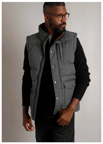 Padstow Houndstooth Puffer Gilet