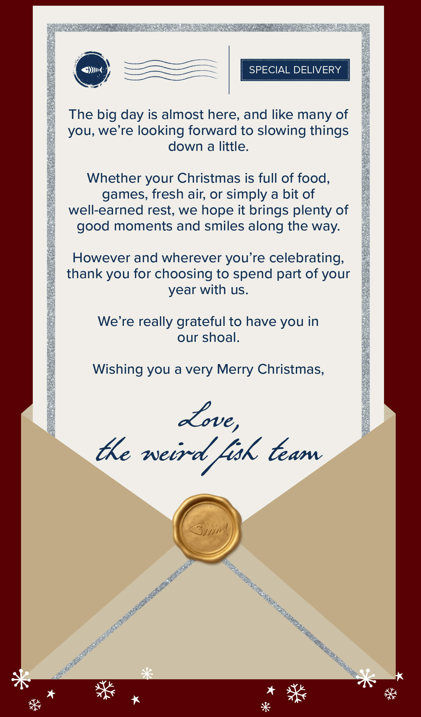 Christmas wishes from Weird Fish