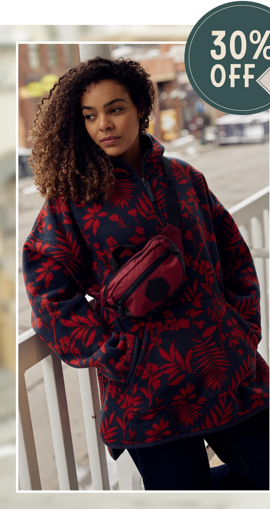 Ester Eco Printed Polar Popover Hoodie