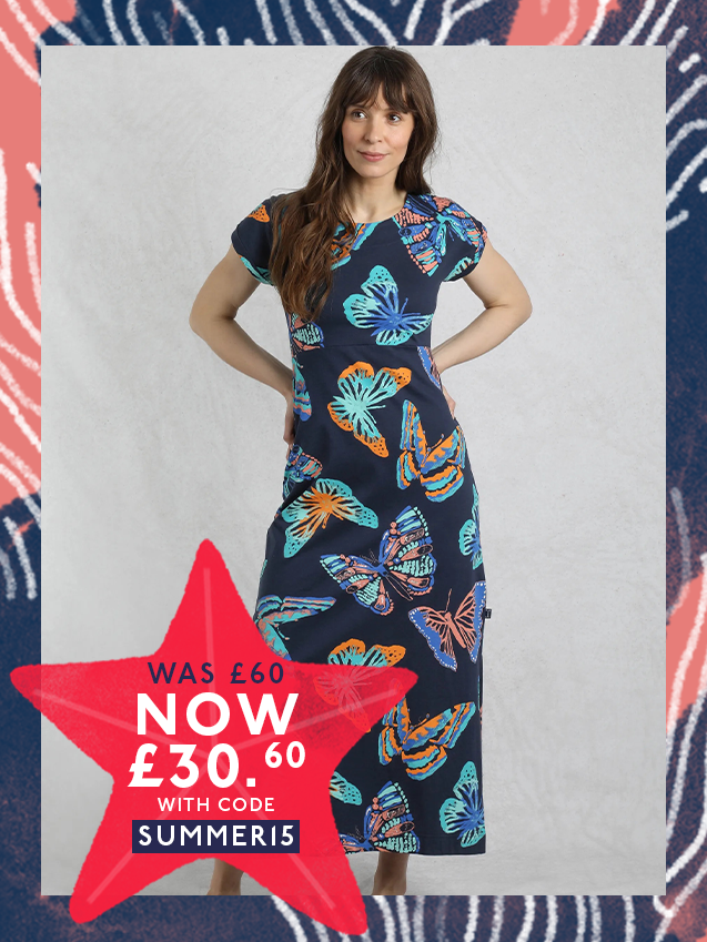 Mirren Organic Cotton Printed Maxi Dress