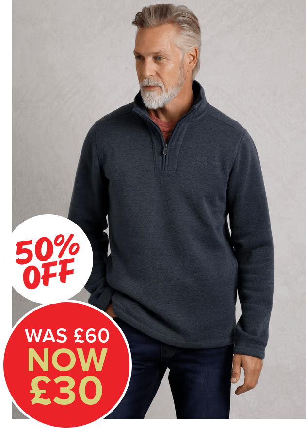 Stowe Eco 1/4 Zip Soft Knit Fleece Dusty Blue