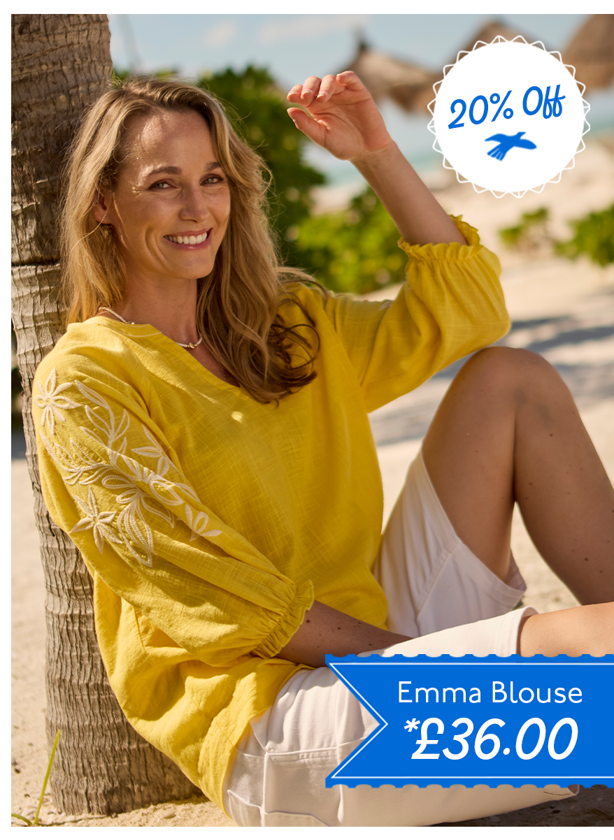 Emma Embroidered Sleeve Blouse