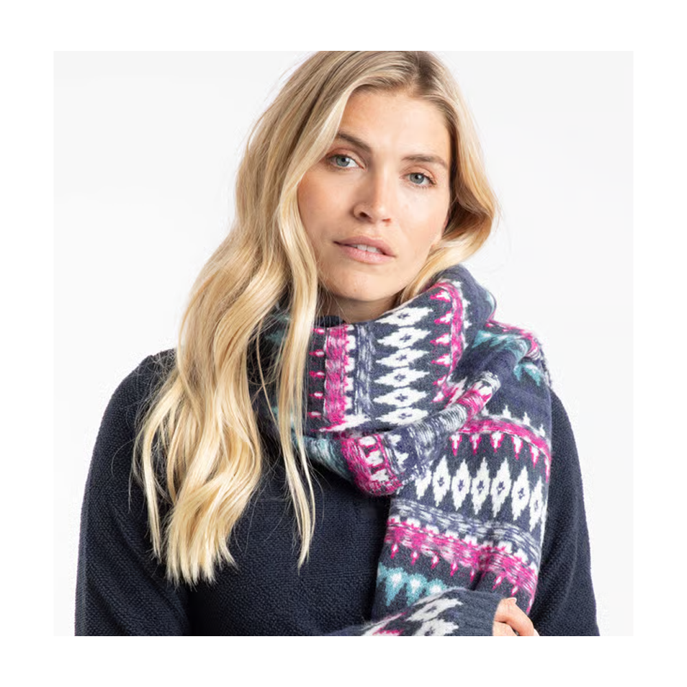 Heathfield Fair Isle Scarf Navy