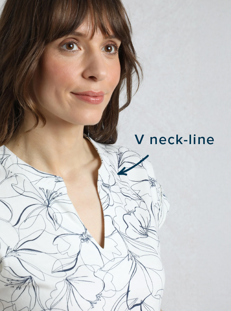 V neck-line