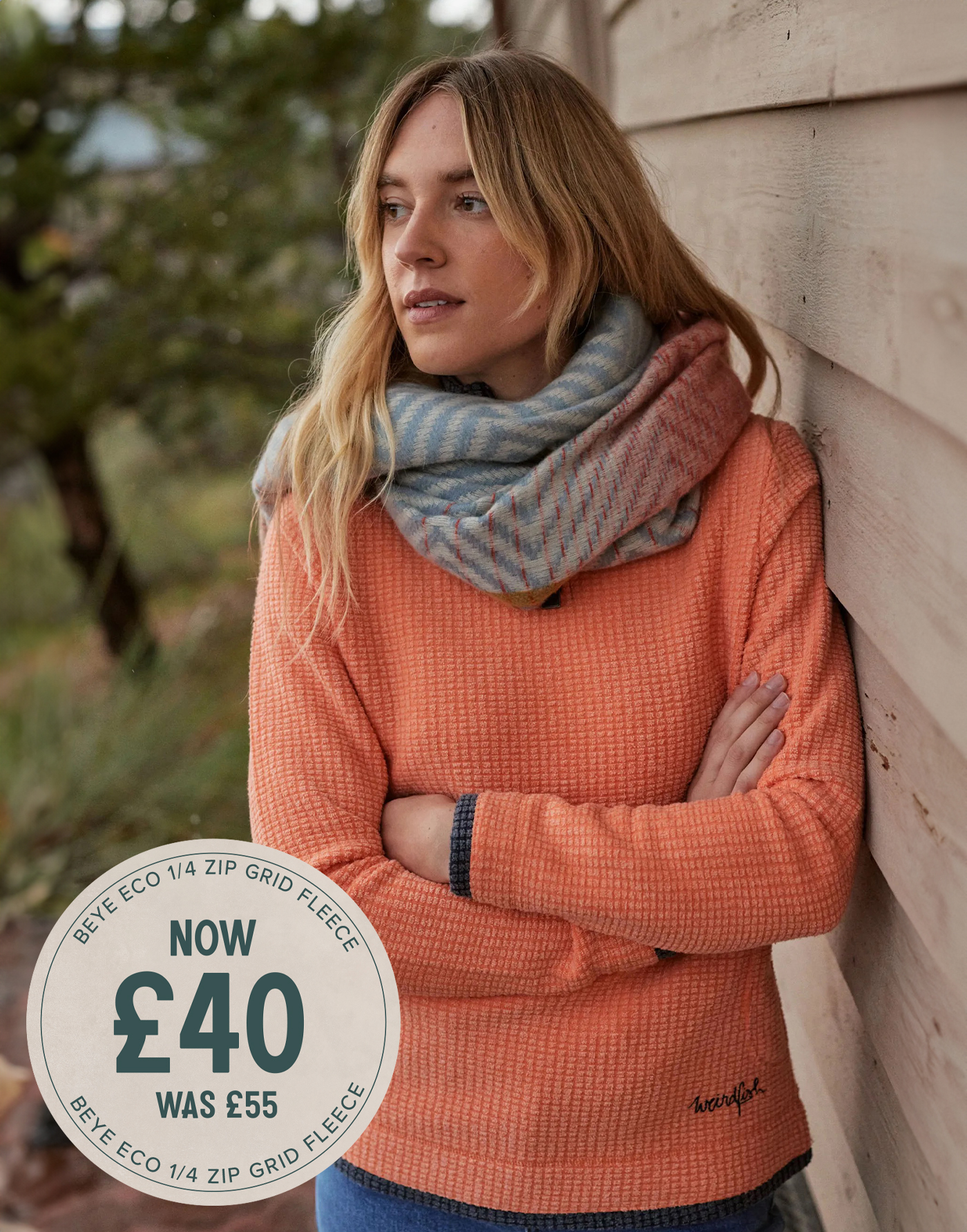 Beye Eco 1/4 Zip Grid Fleece