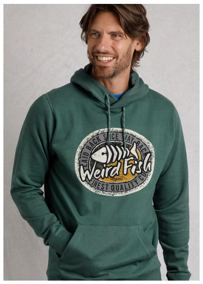 Bryant Front Print Graphic Popover Hoodie Ivy
