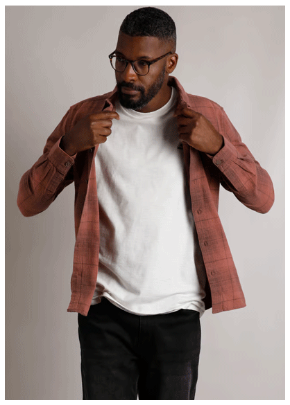 Chester Organic Cotton Flannel Check Shirt Nut