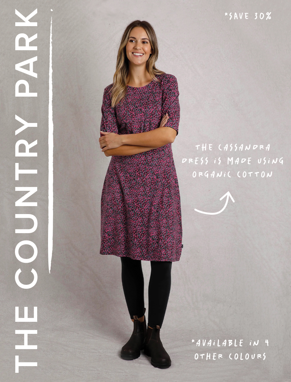 Cassandra Organic Cotton Jersey Swing Dress