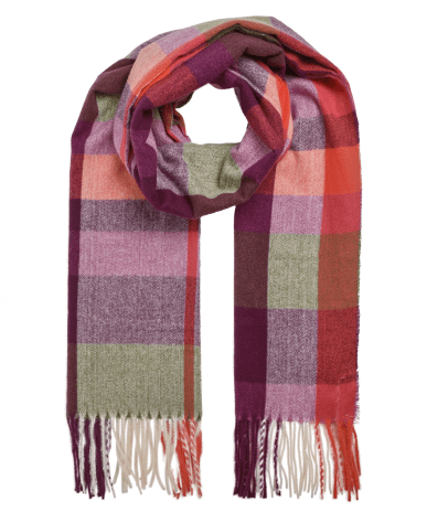 Badida Brushed Check Scarf Beet