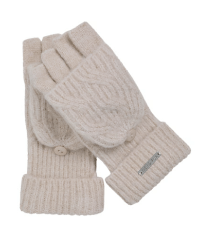 Cassell Sparkle Fingerless Gloves Chalk