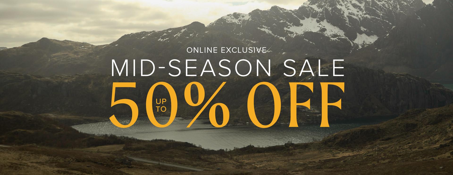 Mid-Season Sale up to 50% off