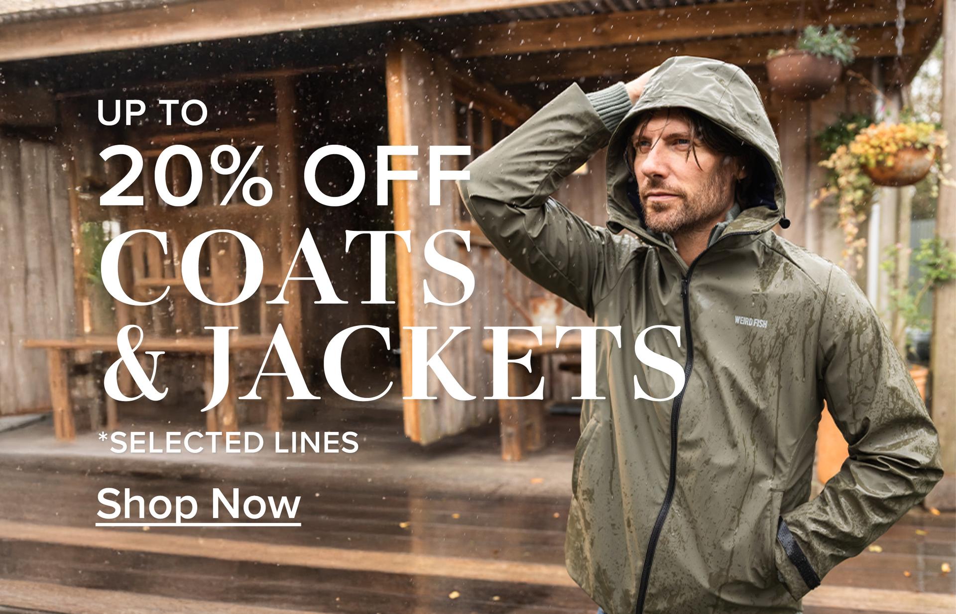20% Off Men's Coats & Jackets