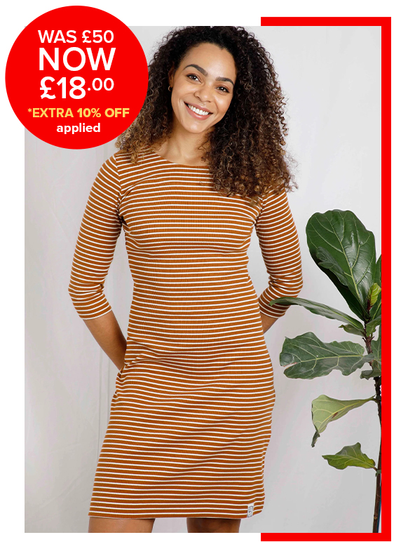 Ianthy Organic Ribbed Jersey Dress