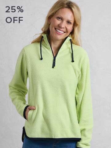 Odina Eco 1/4 Zip Zig Zag Fleece